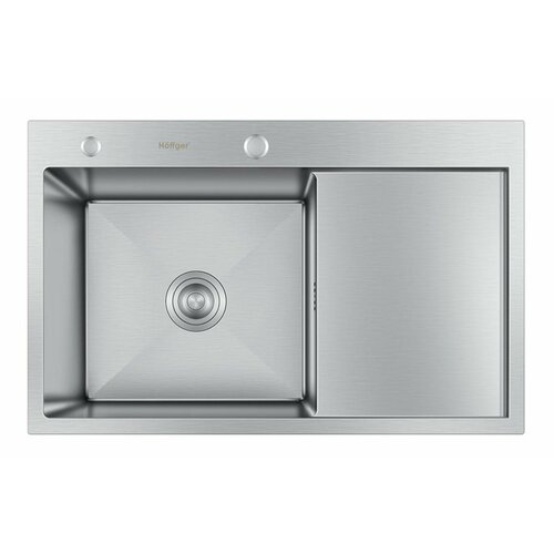 фото Мойка для кухни hoffger 7850l satin (чаша слева)