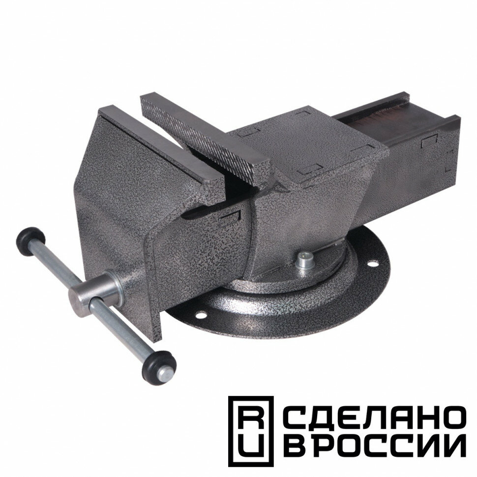 Тиски слесарные поворотные Калибр ТПСН-150ИС Россия