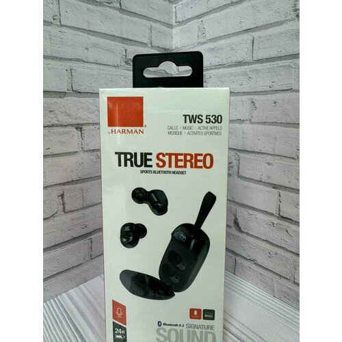 Беспроводные наушники JBL TWS-530 в кейсе черного цвета 1490₽