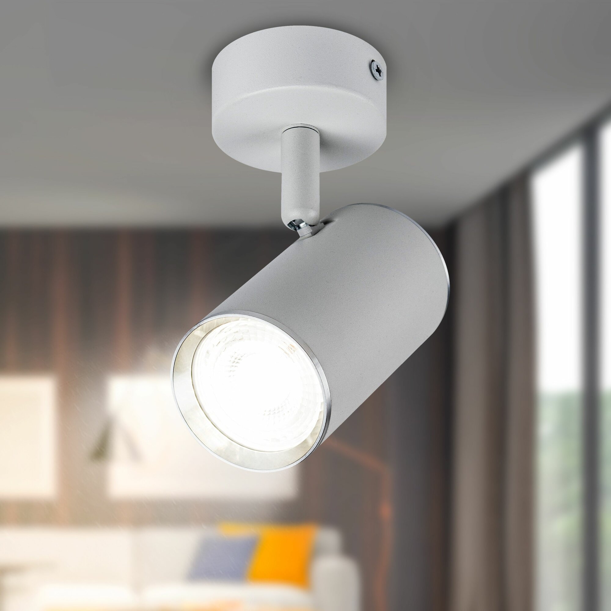 Светильник потолочный ЭРА OL35 WH под лампу MR16 GU10 декоративный на кухню, в детскую комнату, в спальню, в коридор, в прихожую / Спот потолочный накладной, IP20 белый, хром