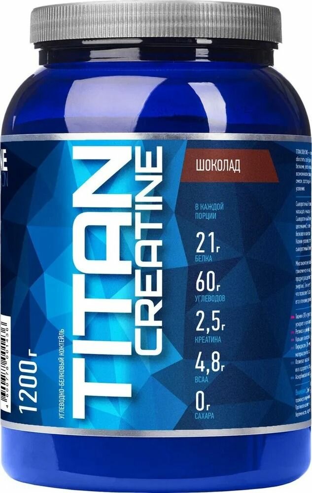 Гейнер с креатином Титан RLine Titan Creatine, банка, 1200 г, Печенье