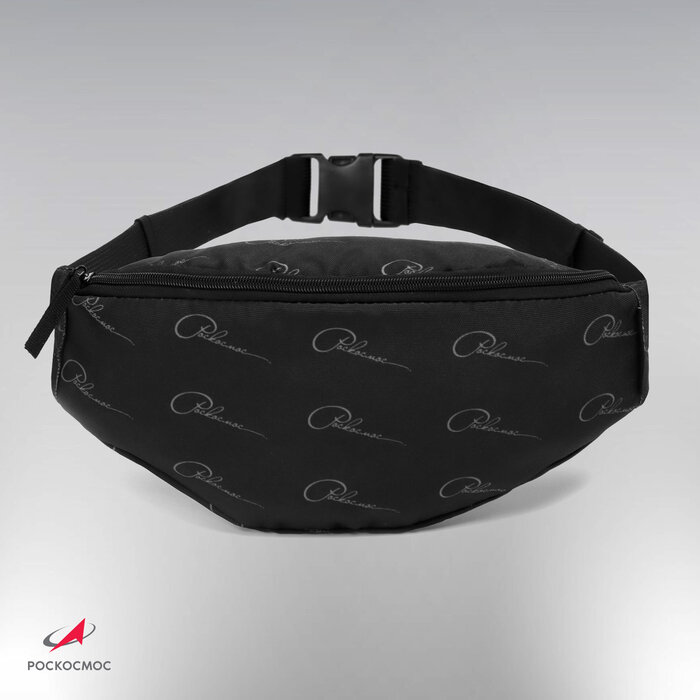 фото Сумка поясная ONLYTOP «Роскосмос», цвет чёрный