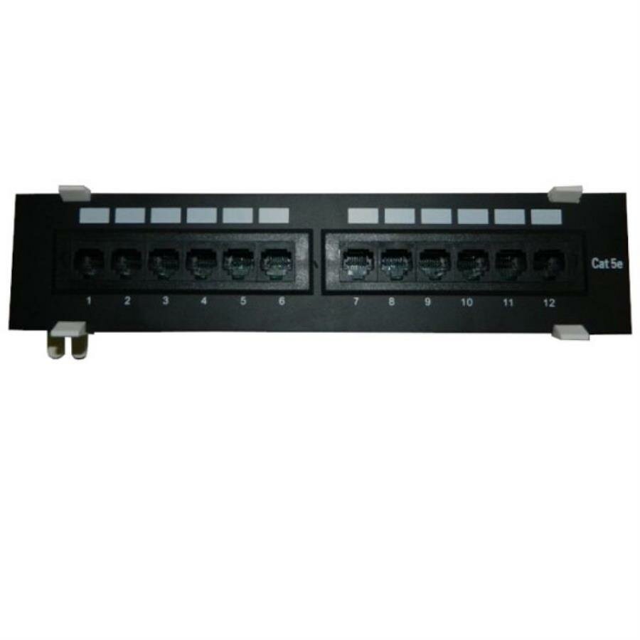 Патч-панель настенная MINI, UTP, 10", 12 портов RJ45, cat.5е, 1U, Dual Type, "L"