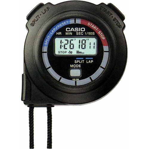 Наручные часы CASIO HS-3V-1B, черный секундомер hs 3v 1