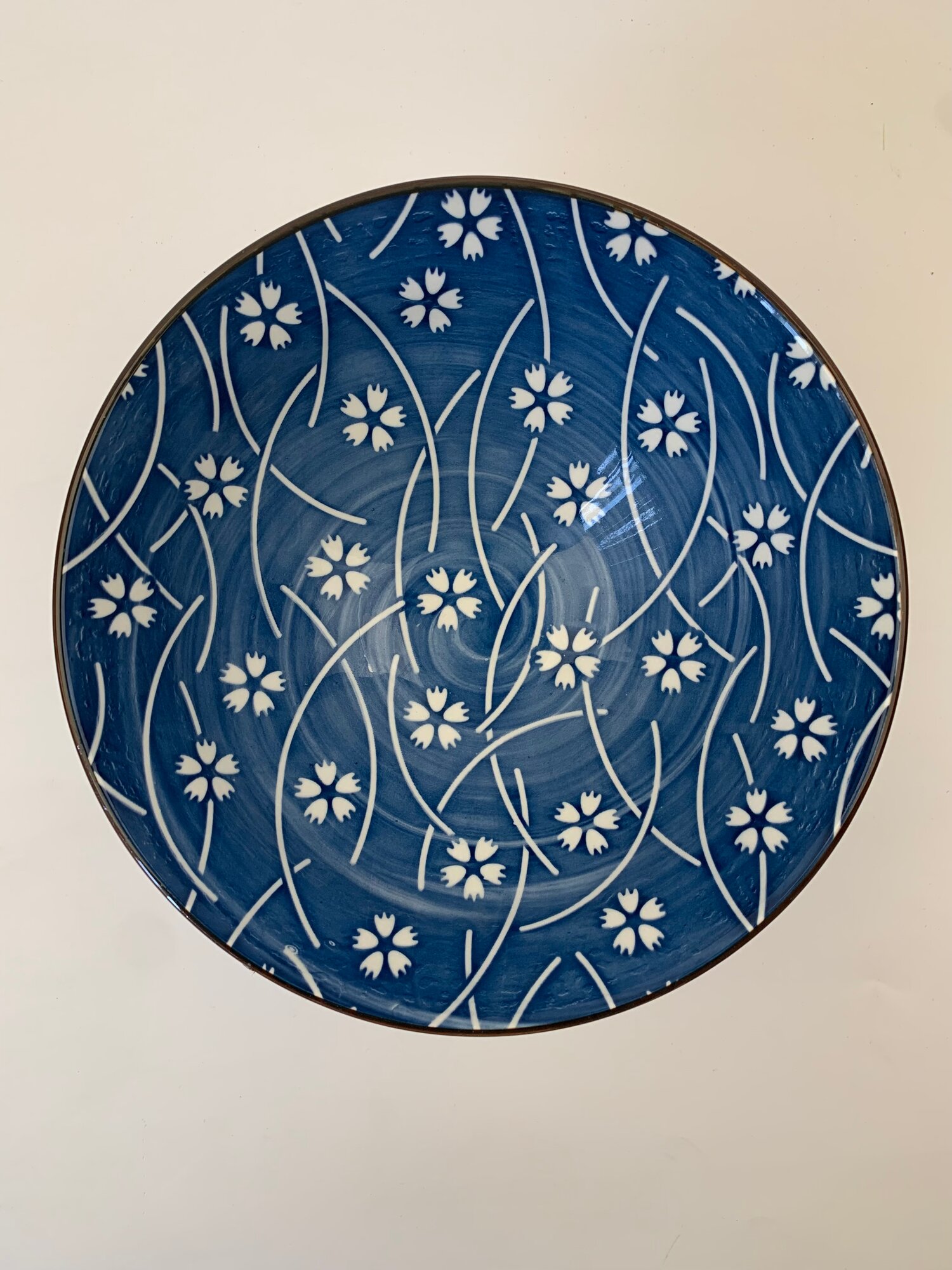 Набор тарелок Homium, Japanese Collection, Очарование, глубокие, 4шт, цвет белый/синий, D20см