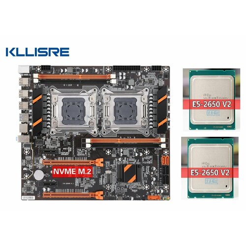 материнская плата machinist x79 rs7 сокет 2011 процессор intel xeon e5 2650 v2 8 ядер 16 потоков Плата материнская Qiyida X79 DUAL CPU для установки двух процессоров сокет 2011 + два процессора INTEl XEON E5-2650 v2 8 ядер 16 потоков каждый