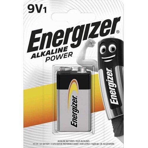 Батарейка 9V Крона щелочная Energizer 6LR61-1BL Alkaline Power в блистере 1шт