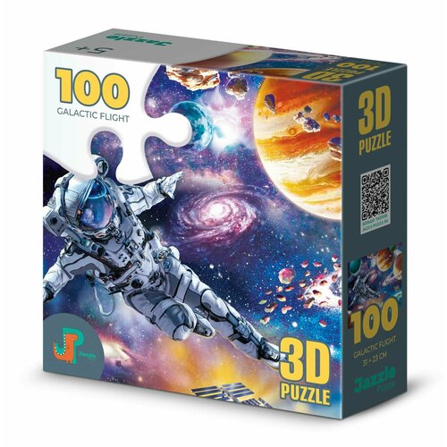 Пазл детский 3D Jazzle Puzzle 100 деталей Галактический полет 550₽