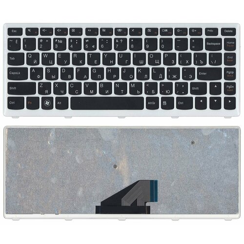 Клавиатура для ноутбука Lenovo IdeaPad U310 черная с серой рамкой клавиатура для ноутбука lenovo ideapad u310 черная с серебристой рамкой