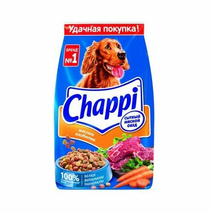 Chappi Сухой корм для собак мясное изобилие сытный мясной обед 7150 2,5 кг 11610 (2 шт)