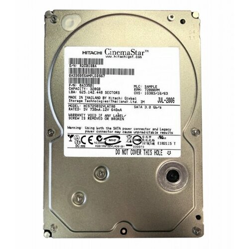 Жесткий Диск Hitachi HCS725032VLAT80 320Gb 7200 IDE 35 HDD 8060₽