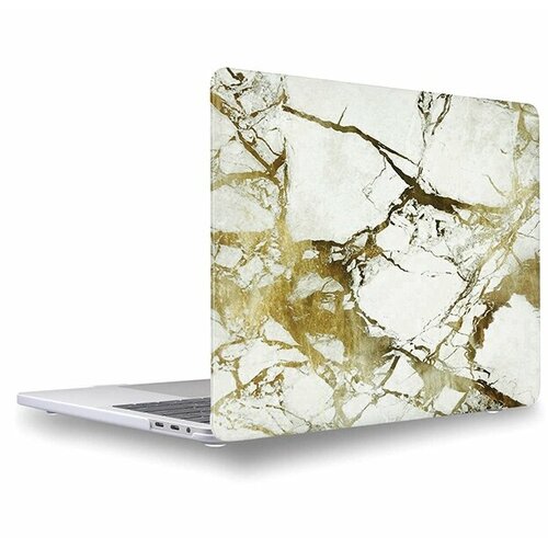 Пластиковая накладка для Macbook Pro 16 2019 A2141 Hard Shell Case Marble Gold 1490₽