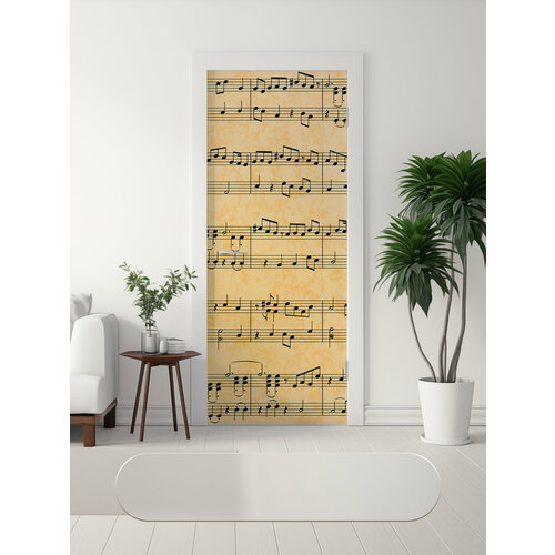 Плотная виниловая самоклеящаяся интерьерная наклейка на дверь 