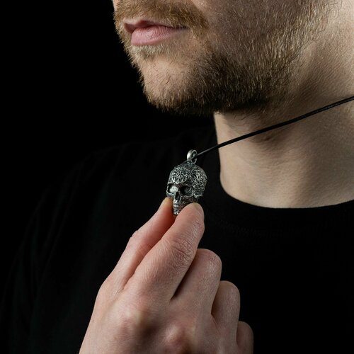 Подвеска, серебро, 925 проба, чернение, размер 4.7 см.