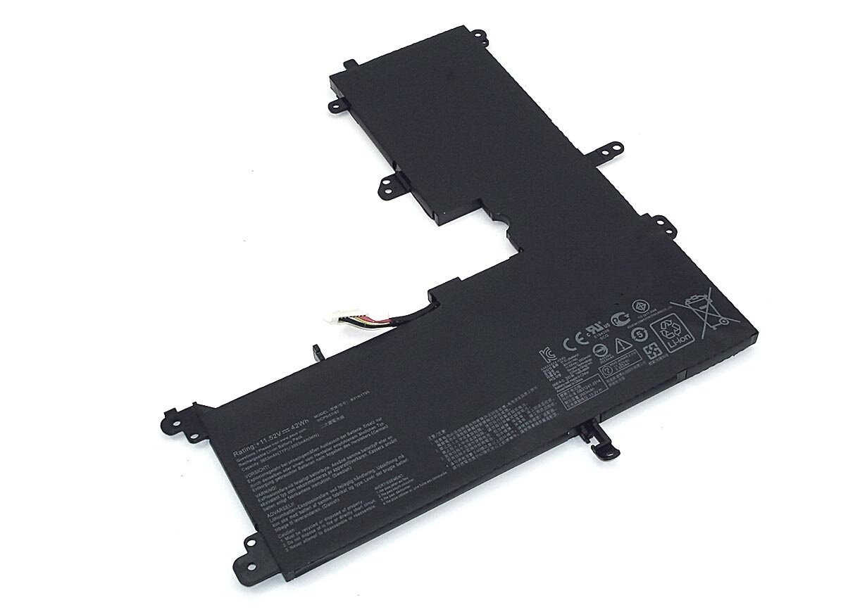 Аккумулятор для Asus (B31N1705) VivoBook Flip 14 TP410UA, 42Wh, 3653mAh, 11.52V