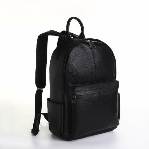 Рюкзак женский городской на молнии 4 наружных кармана цвет чёрный 7993₽