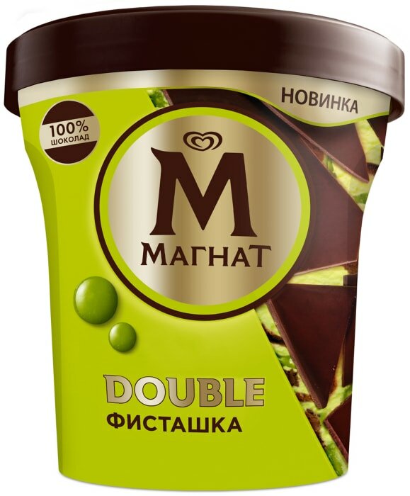 Мороженое Магнат Doouble Фисташка с кусочками шоколада 10% 300г