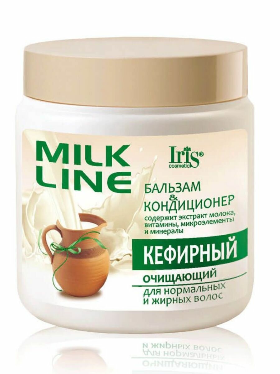 Бальзам кондиционер Кефирный для жирных волос MILK line