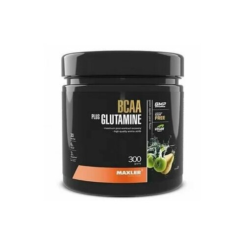 Аминокислоты Maxler BCAA Plus Glutamine 300г Зеленое яблоко-груша bcaa maxler bcaa glutamine яблоко груша 300 гр