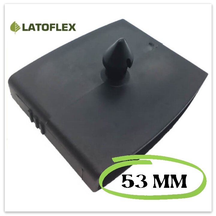 Латодержатель центральный проходной для ламелей шириной 50-53 мм. Комплект 10 шт. Цвет черный.