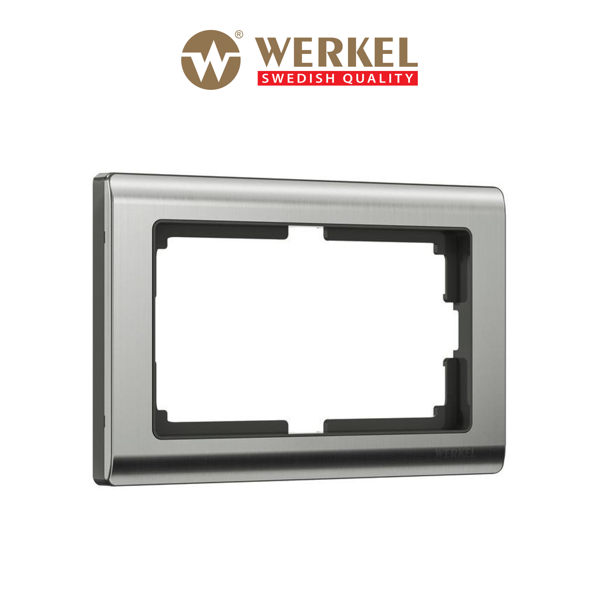 Рамка для двойной розетки Werkel Metallic W0081602 глянцевый никель