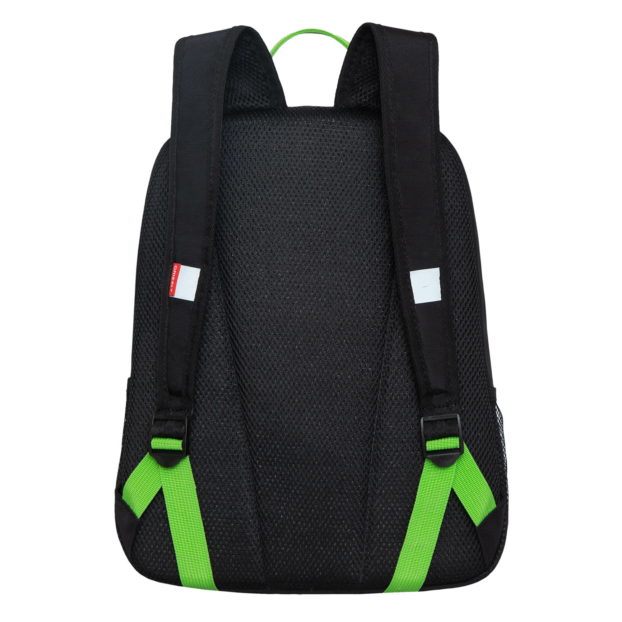 Рюкзак школьный GRIZZLY легкий с жесткой спинкой, двумя отделениями, для мальчика RB-351-1/1