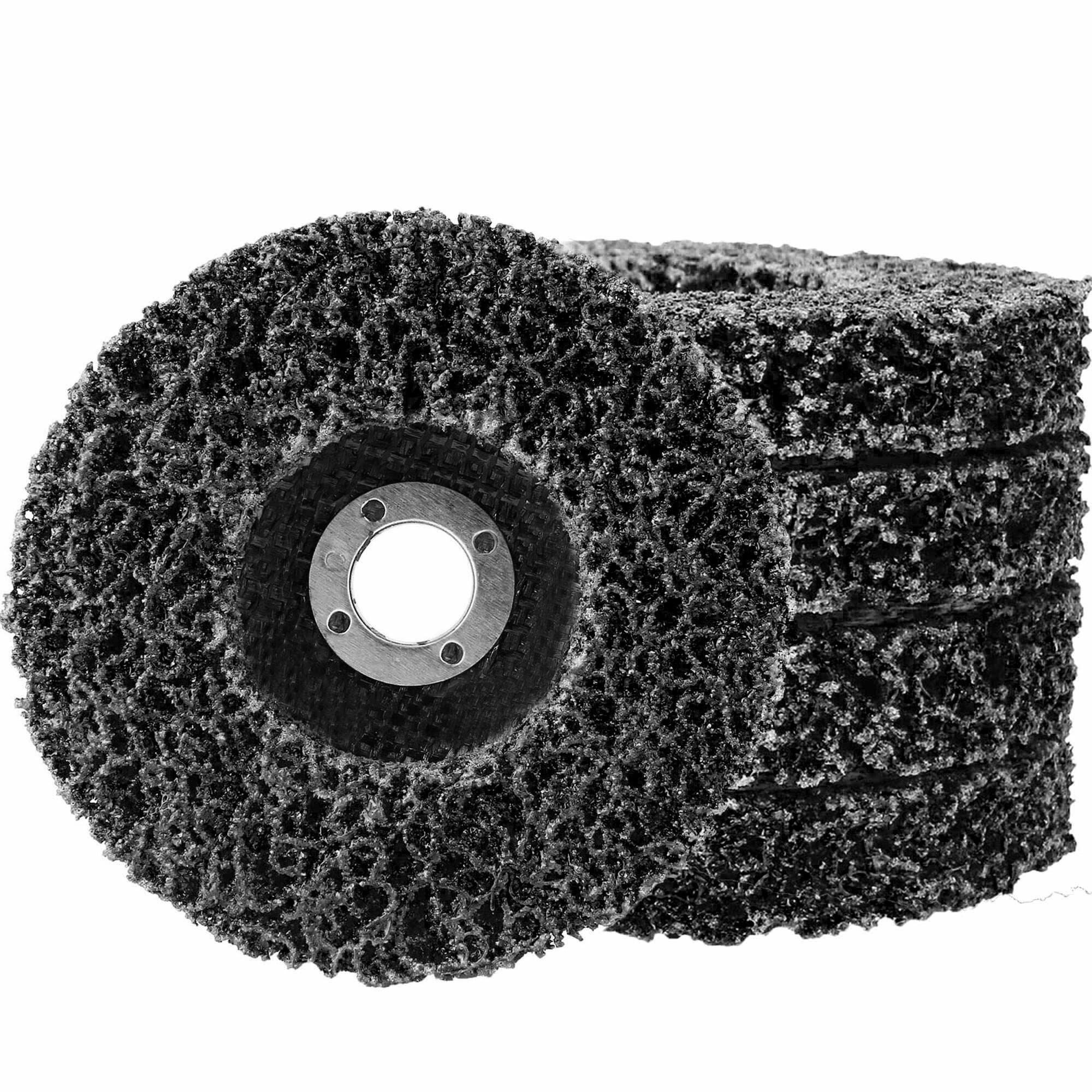 Круг шлифовальный зачистной 125 мм под УШМ (коралл) черный- набор 5 штук