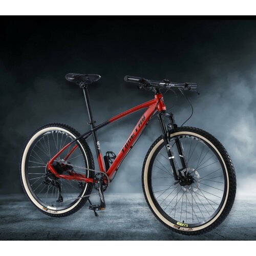 Велосипед горный TIMETRY TT061, 29 колеса, алюминиевая рама, кассета, 10 скоростей, красно-черный