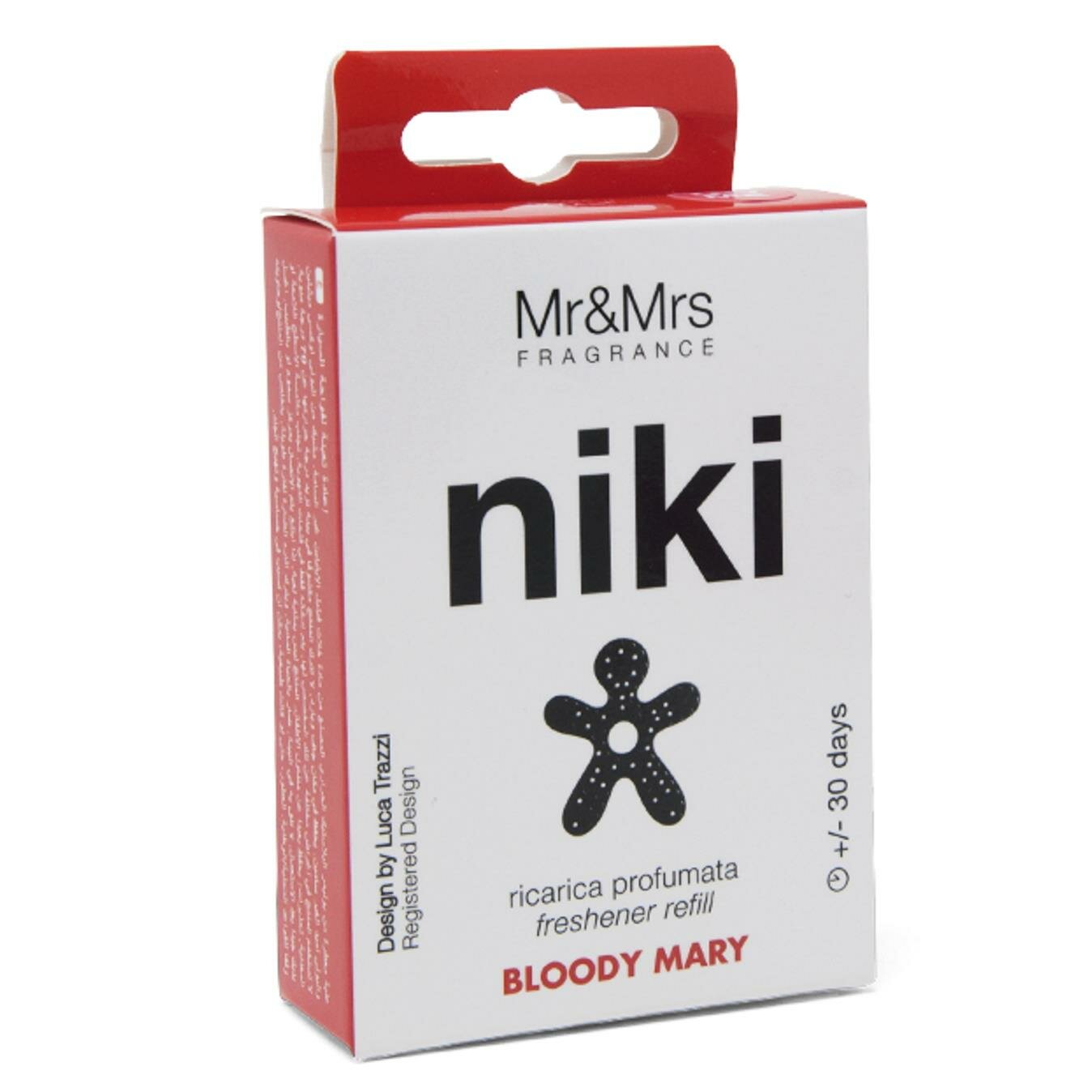 Mr&Mrs Fragrance, Сменный блок ароматизатора для автомобиля NIKI Bloody Mary (Кровавая Мэри)-1шт.