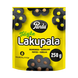 Конфеты лакричные Panda Lakupala мягкие с начинкой, 250г (Финляндия)