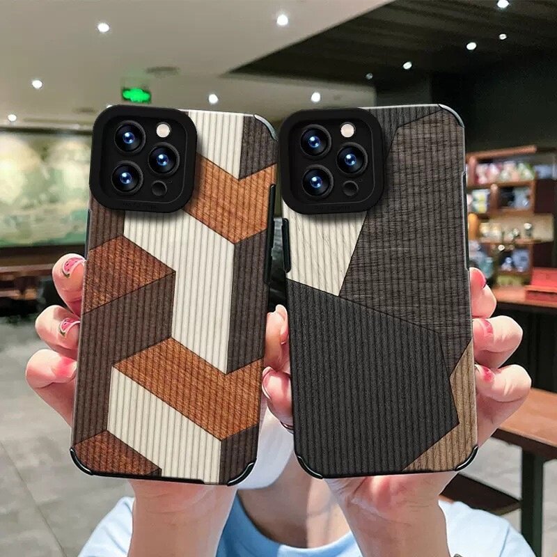 Чехол на айфон 14 про макс коричнево-бежевый - Чехол iPhone 14 Pro Max коричнево-бежевый — фото 1