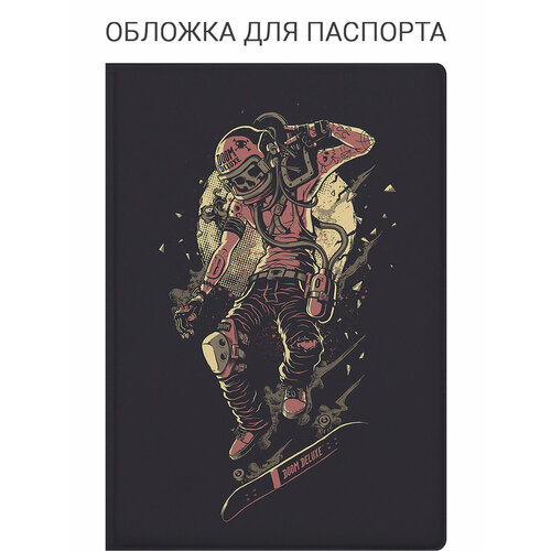фото Обложка для паспорта slvg cases, черный, бежевый, белый, серый