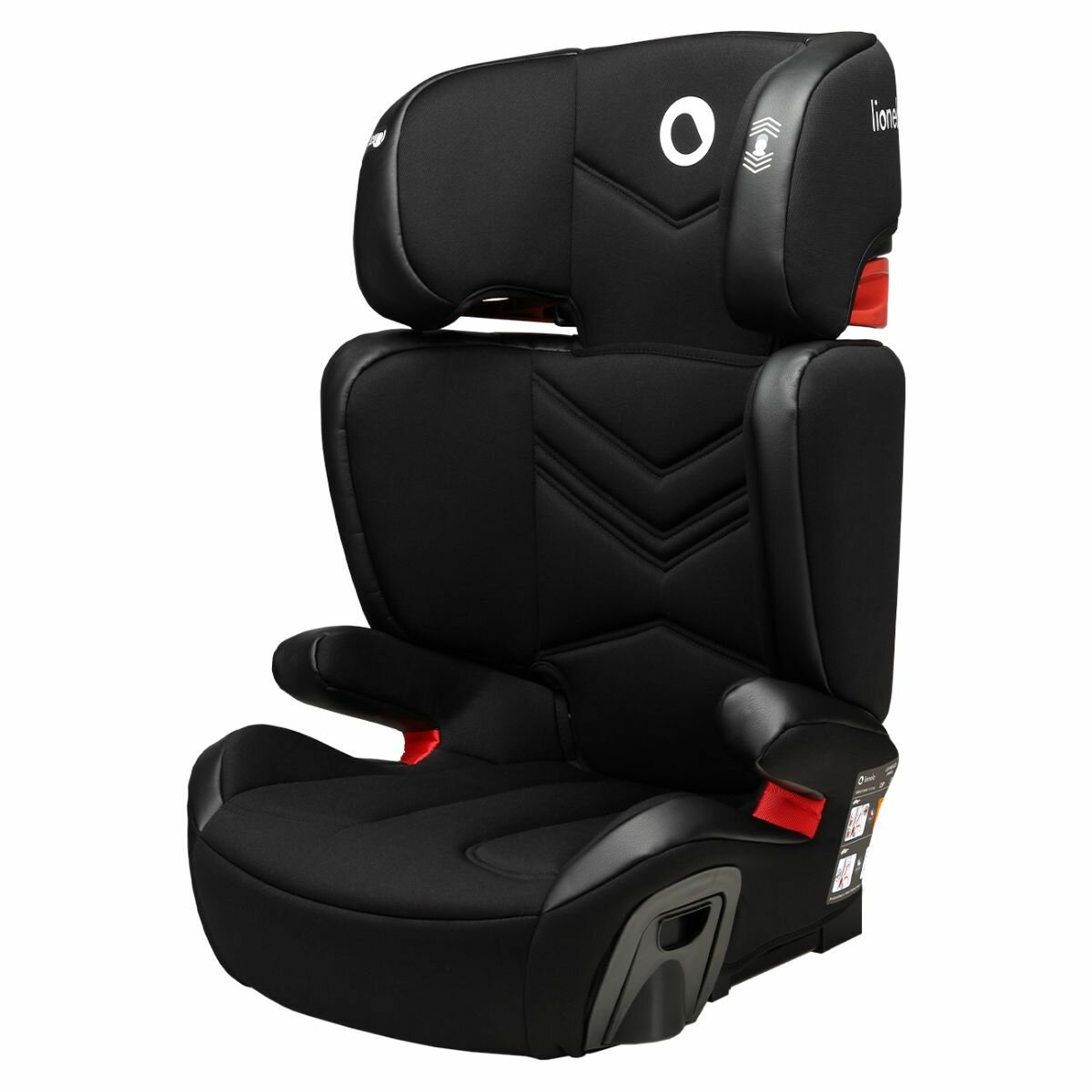 Автокресло Lionelo Hugo Leather ISOFIX Black группа 2-3 (15-36 кг)