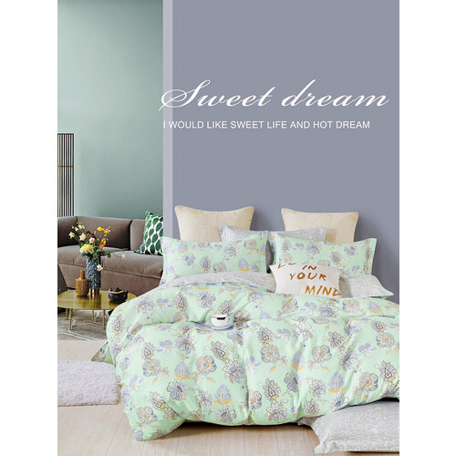 Примавера Постельное белье Lamara цвет: салатовый, серый (2 сп)