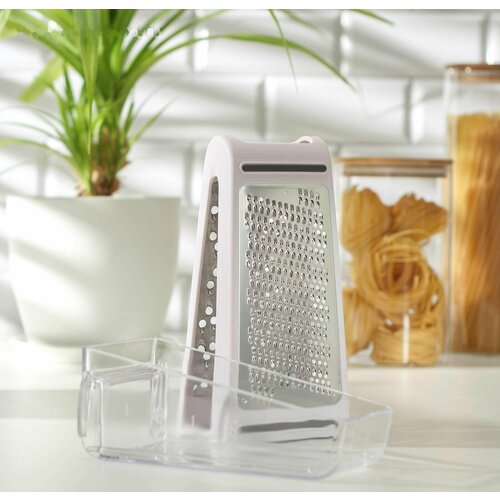 Тёрка с контейнером 135x9x215 см ABS-пластик цвет белый 1324₽