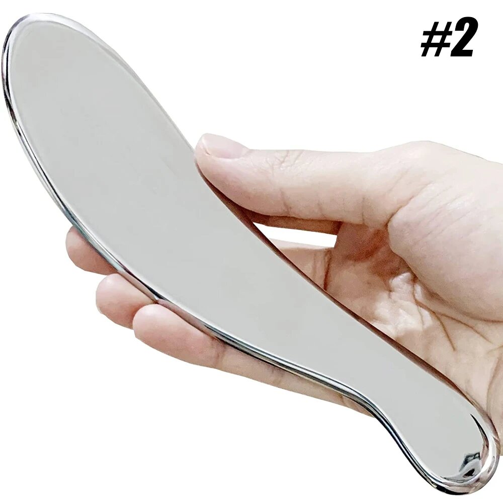 Массажный скребок для мышц Gua Sha, массажный инструмент из нержавеющей стали для мобилизации мягких тканей, физиотерапия, Type 2