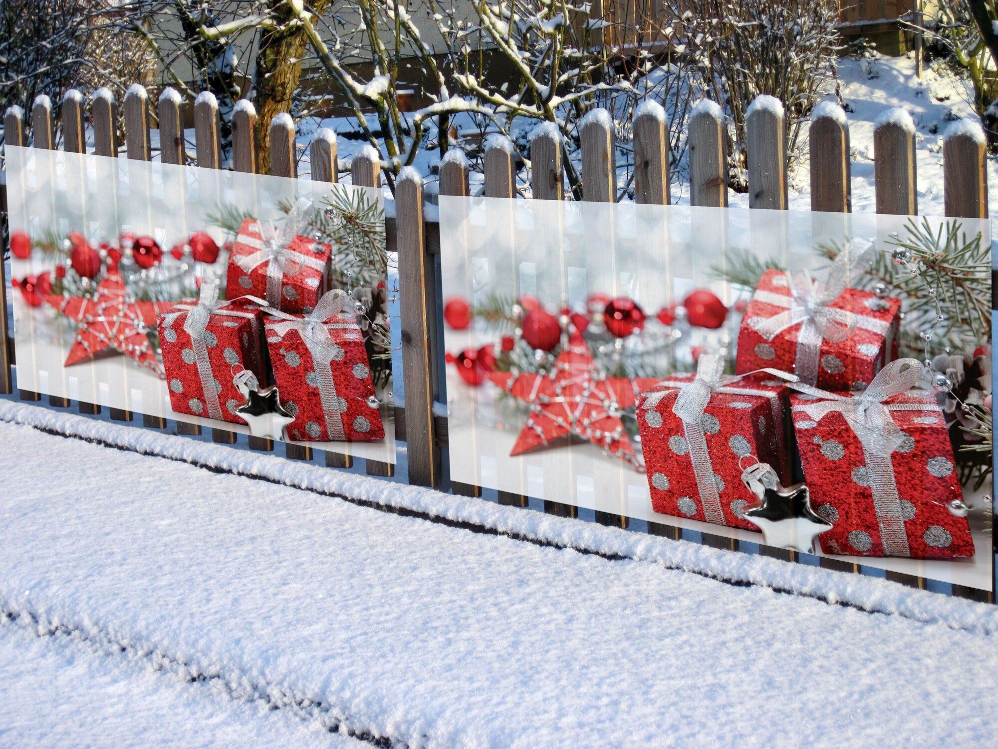 Фотосетка для забора и фасада 3 х 1 м с люверсами / Подарки