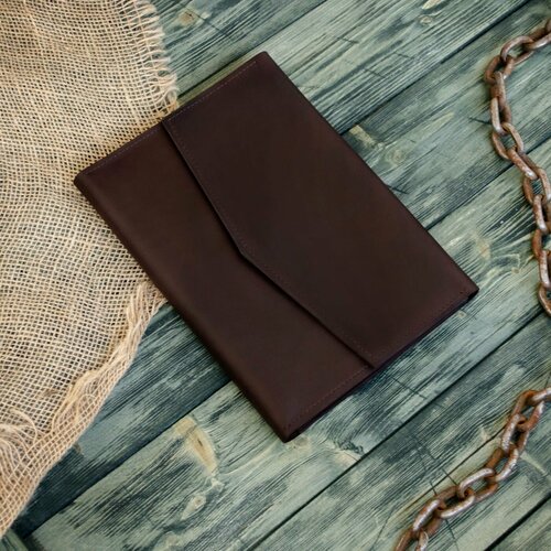 Изображение товара Кожаный блокнот формата А5 со сменным блоком в точку. С кармашками