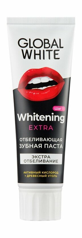 Global White Зубная паста отбеливающая Extra Whitening, 100 г