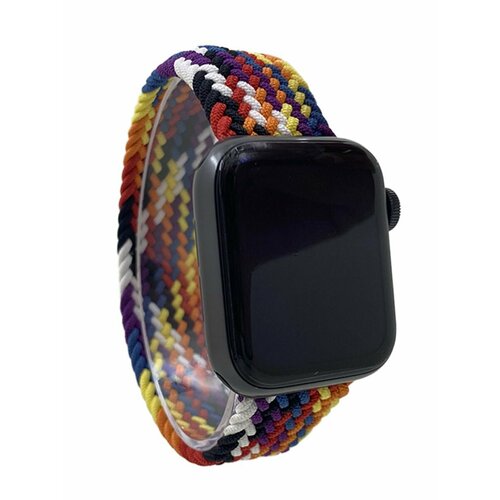 Нейлоновый ремешок для Apple Watch 1-9 / SE (38/40/41 мм), без застежки, разноцветный, размер S