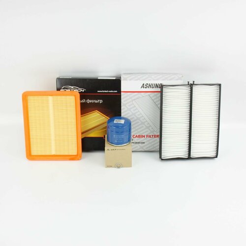 Комплект фильтров для Хендай Соната 5 2.0 литра бензин (оригинальный масляный + воздушный + салонный) / Набор для ТО на Hyundai Sonata 5 (тагаз)