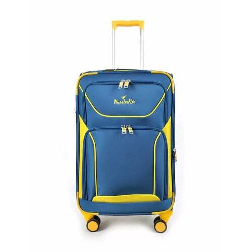 Чемодан NurstaR, голубой, желтый