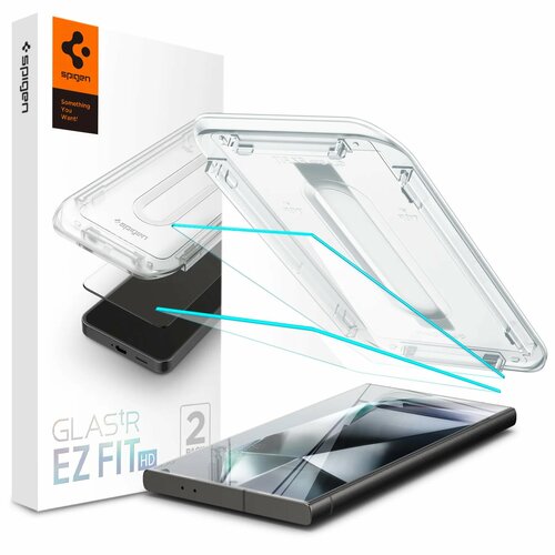 фото Защитное стекло spigen на samsung galaxy s24 ultra (agl07495) glass tr ez fit hd 2 шт / спиген стекло для камеры для галакси с24 ультра, прочное, олеофобное покрытие, прозрачное