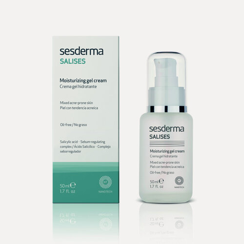 Изображение товара Sesderma SALISES Крем-гель увлажняющий для кожи лица салициловой кислотой и алоэвера, 50 мл