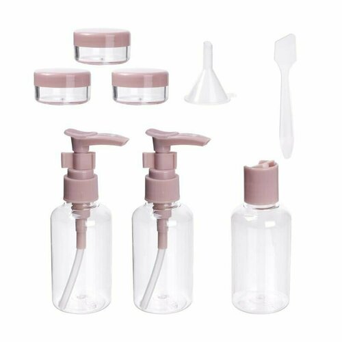 Дорожный флакон For Travel Дорожный флакон, 8 шт., 80 мл, белый, розовый