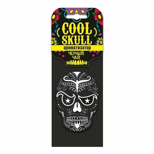 Ароматизатор на зеркало Sapfire Cool skull черный чай 195₽