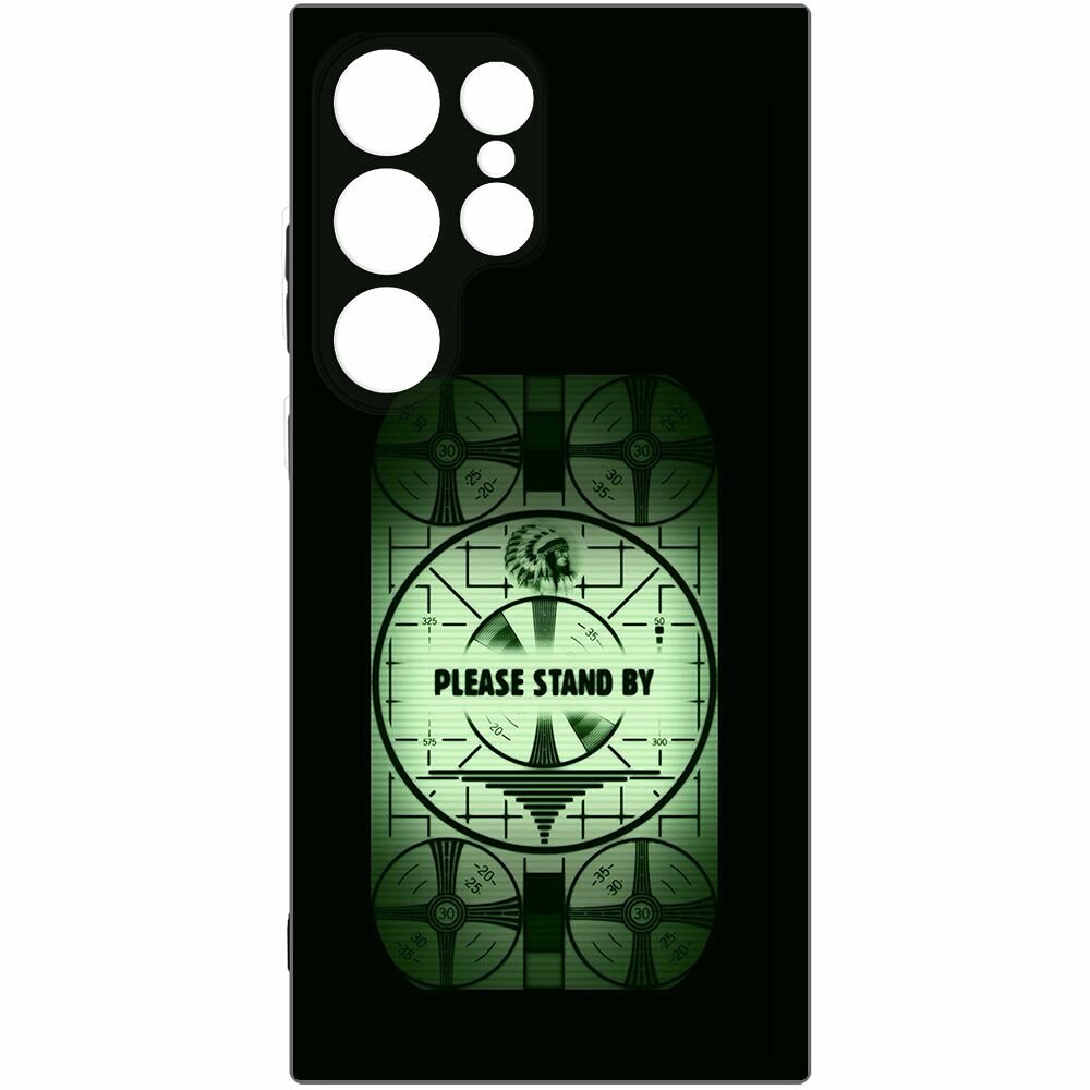 Чехол-накладка Krutoff Soft Case Фоллаут (Fallout) - Пожалуйста, подождите для Samsung Galaxy S24 Ultra черный