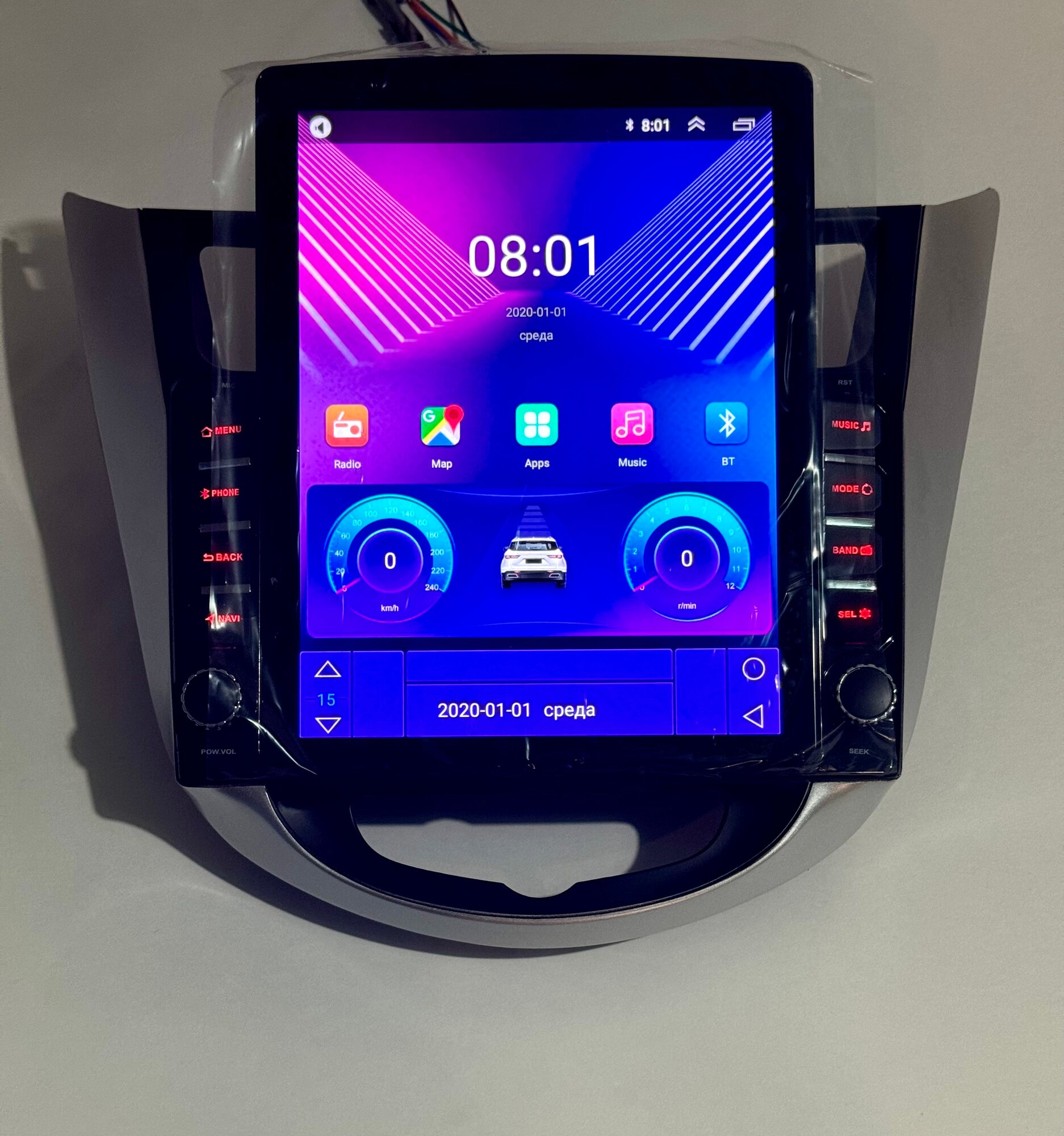 Магнитола для Hyundai Solaris в стиле Тесла 4/64GB QLED 4G CarPlay
