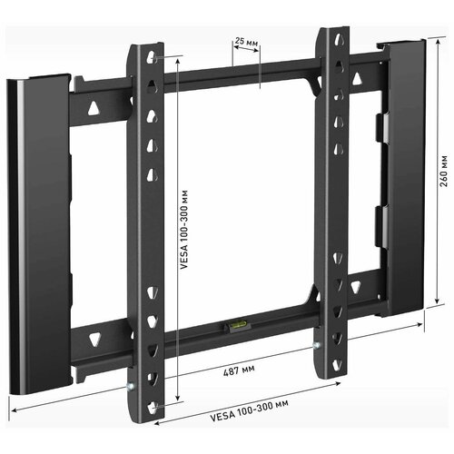 Кронштейн для телевизора Holder LCD-F3919-B 22"-47" макс.45кг настенный фиксированный черный