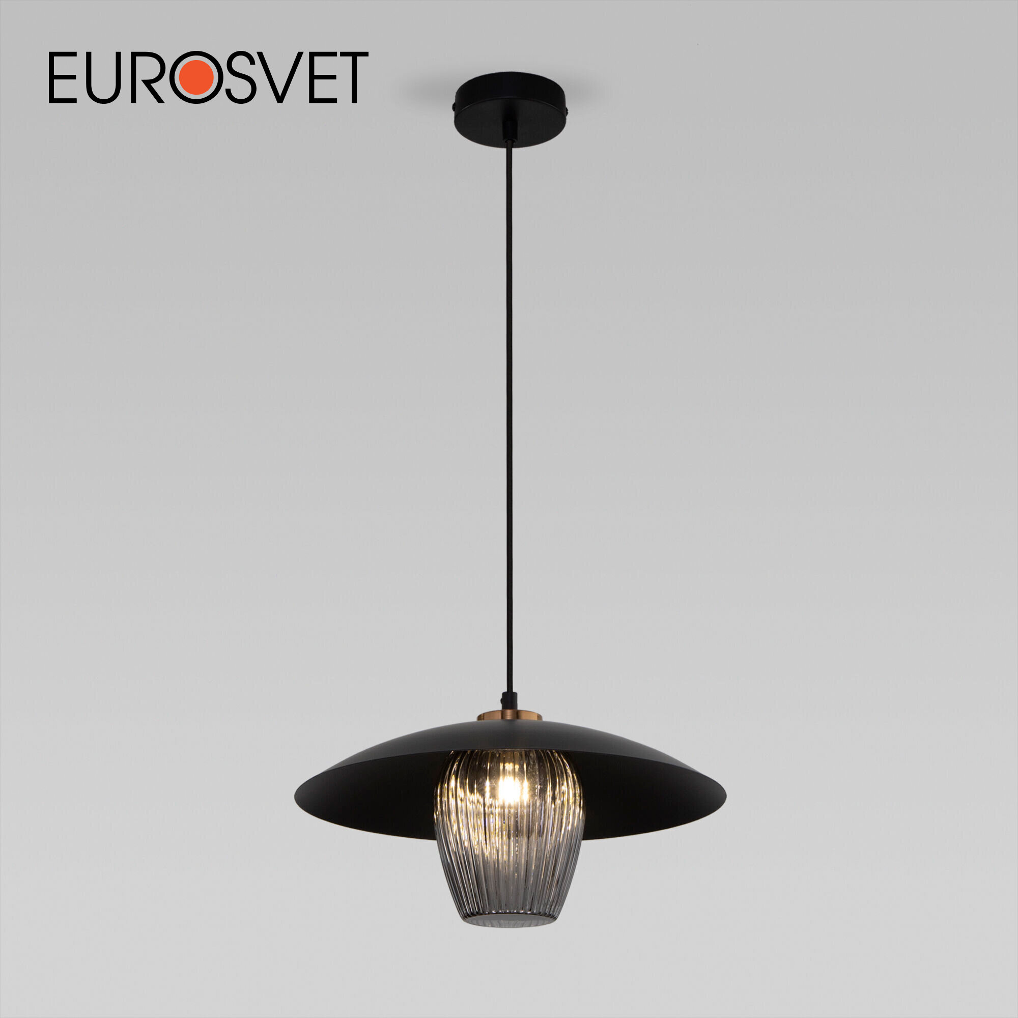 Подвесной светильник Eurosvet Kamari 50259/1 G9 25 Вт черный/дымчатый